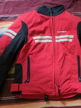 Red & Black Spidi Women's Motorcycle Moto Jacket With Removable Liner